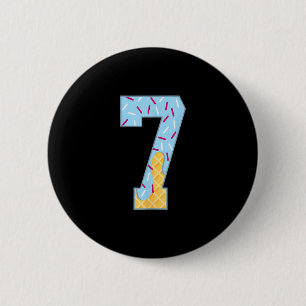 Number 7 Ice Cream Drip 67 Meme Couple Halloween C 6 Cm Round Badge