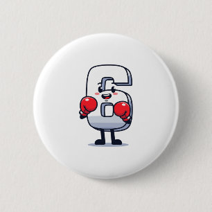 Number 7 Matching 67 Meme Boxing Men Women Kids 6 Cm Round Badge