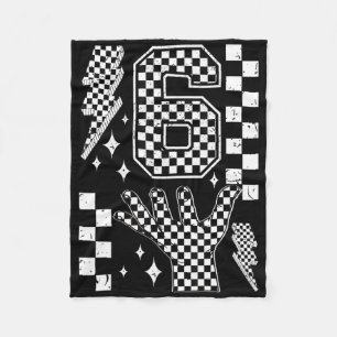 Number 7 Matching 67 Meme Checkered Costume Kids Fleece Blanket