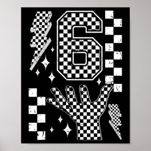 Number 7 Matching 67 Meme Checkered Costume Kids  Poster