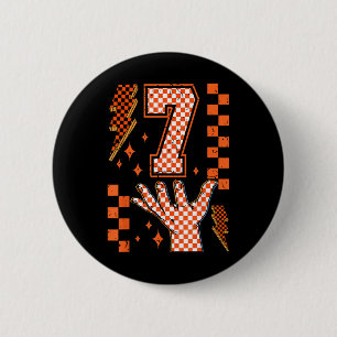 Number 7 Matching 67 Meme Checkered Halloween Cost 6 Cm Round Badge