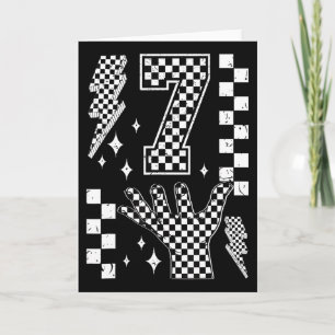 Number 7 Matching 67 Meme Chequered Costume Kids _ Card