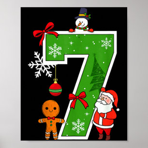 Number 7 Matching 67 Meme Christmas Costume Men Wo Poster
