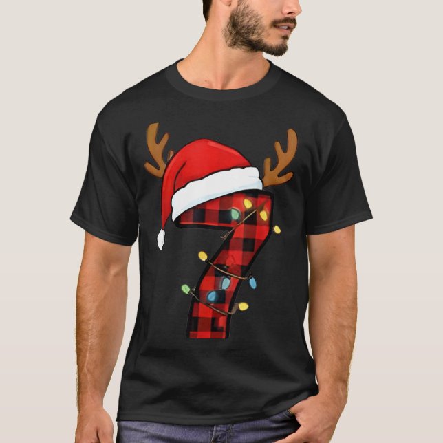 Number 7 Matching 67 Meme Christmas Costume Men Wo T-Shirt (Front)