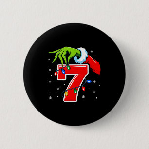 Number 7 Matching 67 Meme Christmas Elf Hand Boys  6 Cm Round Badge
