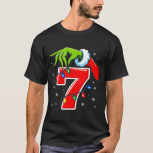 Number 7 Matching 67 Meme Christmas Elf Hand Boys T-Shirt