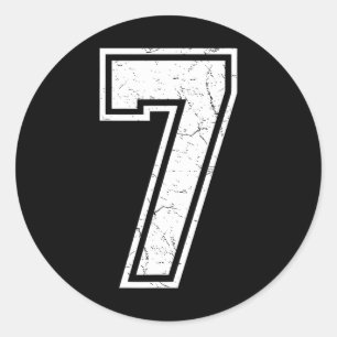 Number 7 Matching 67 Meme Costume Men Women Kids Classic Round Sticker