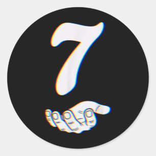 Number 7 Matching 67 Meme Halloween Costume Men Wo Classic Round Sticker