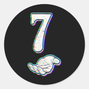Number 7 Matching 67 Meme Halloween Costume Men Wo Classic Round Sticker