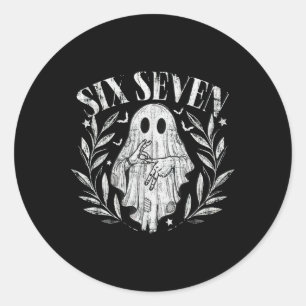 Number 7 Matching 67 Meme Halloween Costume Men Wo Classic Round Sticker