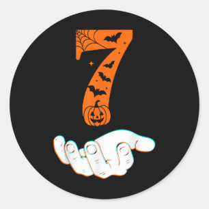 Number 7 Matching 67 Meme Halloween Costume Men Wo Classic Round Sticker
