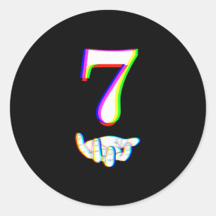 Number 7 Matching 67 Meme Halloween Costume Men Wo Classic Round Sticker