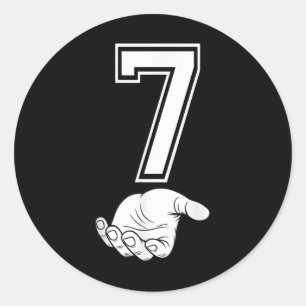 Number 7 Matching 67 Meme Halloween Costume Men Wo Classic Round Sticker