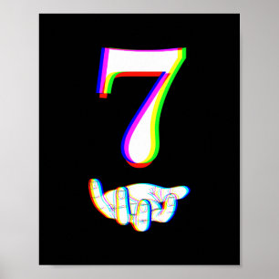 Number 7 Matching 67 Meme Halloween Costume Men Wo Poster