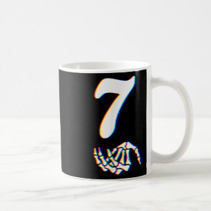 Number 7 Matching 67 Meme Skeleton Hand Halloween Coffee Mug
