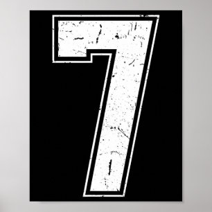 Number 7 Matching Costume 67 Meme Costume Distress Poster