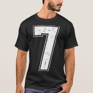 Number 7 Matching Costume 67 Meme Costume Distress T-Shirt