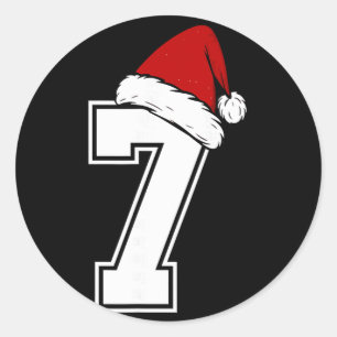Number 7 Matching Six Seven 6 7 Meme 6 7 Christmas Classic Round Sticker