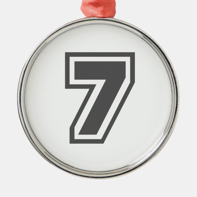 Number 7 metal ornament (Front)