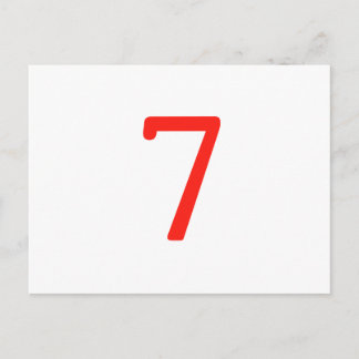 Number 7 postcard