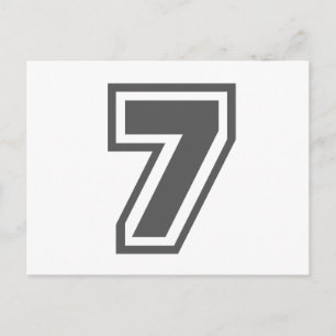 Number 7 postcard