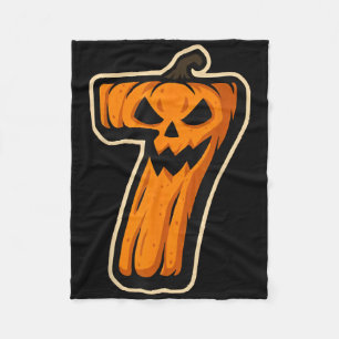 Number 7 Pumpkin 67 Meme Matching Couple Halloween Fleece Blanket
