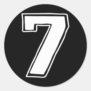 Number 7 Six Seven 6 7 Meme 67 Funny 7th Birthday Classic Round Sticker