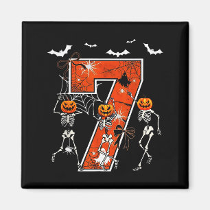 Number 7 Six Seven Meme 6 7 Halloween Dancing Skel Magnet
