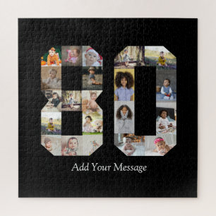 Number 80 Photo Collage Jigsaw Puzzle