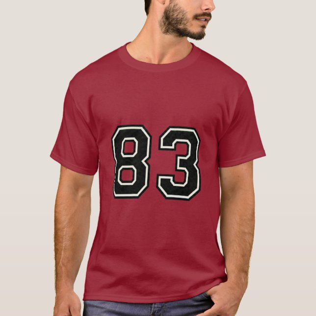 Number 83 Varsity Sports Jersey | 83rd Birthday T-Shirt (Front)