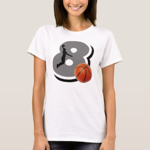 Number 8 Basketball Player T-Shirt