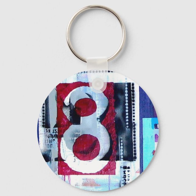 "Number 8" Keychain (Front)