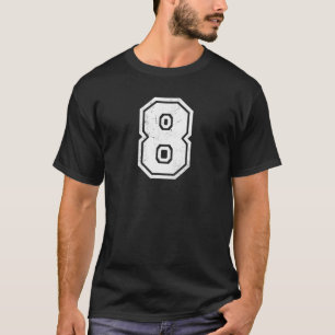Number #8 Sports Jersey Birthday Age Lucky No Dist T-Shirt