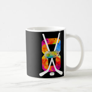 Number 8 Years Ice Hockey 8th Birthday (1) Coffee Mug
