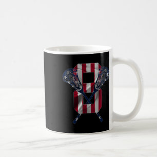 Number 8 Years Lacrosse 8th Birthday Coffee Mug