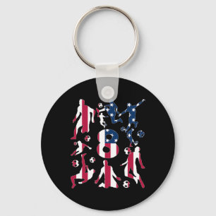 Number 8 Years Soccer 8th Birthday Key Ring