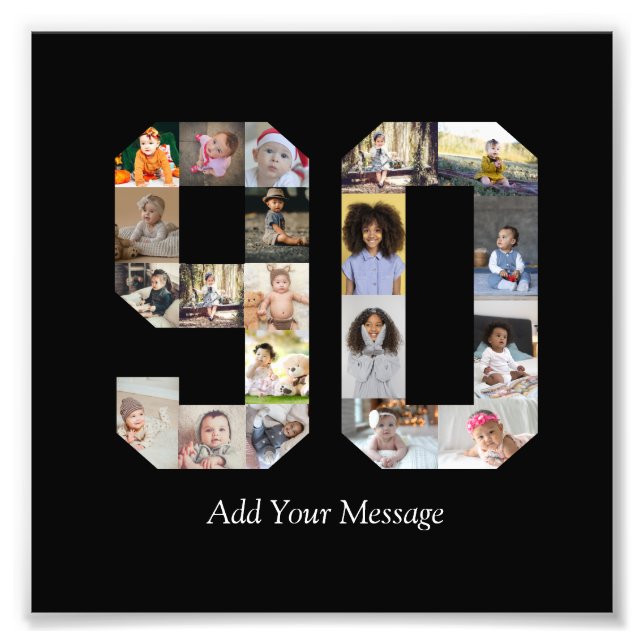 Number 90 Photo Collage (Front)
