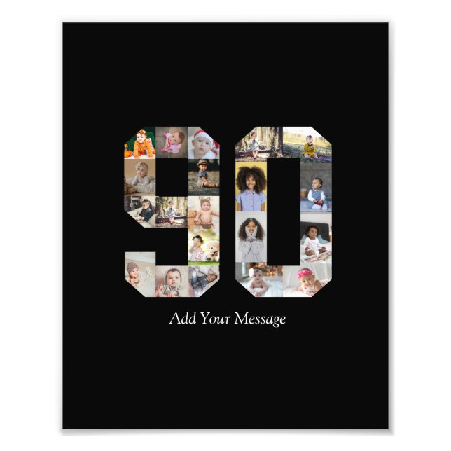 Number 90 Photo Collage (Front)