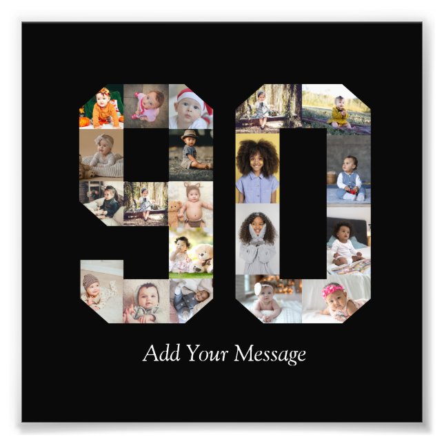 Number 90 Photo Collage Print (Front)