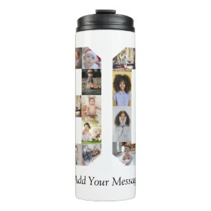 Number 90 Photo Collage Thermal Tumbler