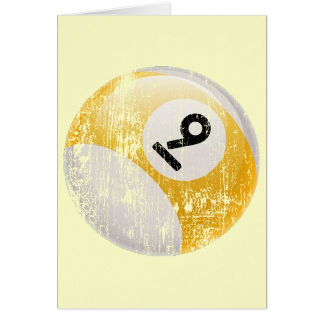 NUMBER 9 BILLIARDS BALL - ERODED AND AGED (Front)
