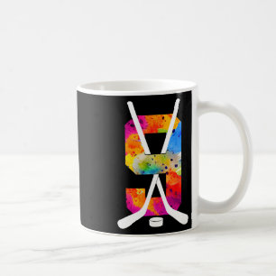 Number 9 Years Ice Hockey 9th Birthday (1) Coffee Mug