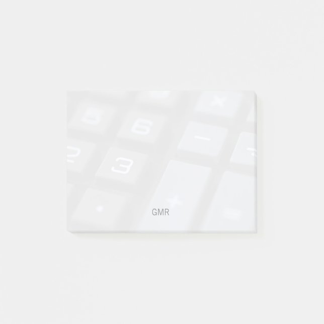 Number and symbol keys fade post-it notes (Front)