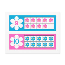 Number Cards, Preschool Counting Flash Cards 9-10
