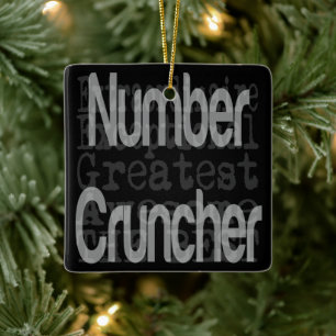 Number Cruncher Extraordinaire Ceramic Ornament