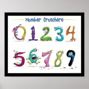 Number Crunchers! Fun with Math! Poster