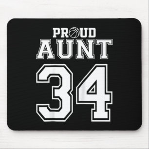 Number Custom Proud Basketball Aunt Personalize T Mouse Pad