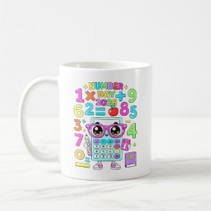 Number Day 2026 Cute Calculator Math Design Coffee Mug