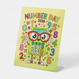 Number Day 2026 Maths Pedestal Sign for Schools