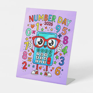 Number Day 2026 Maths Pedestal Sign for Schools